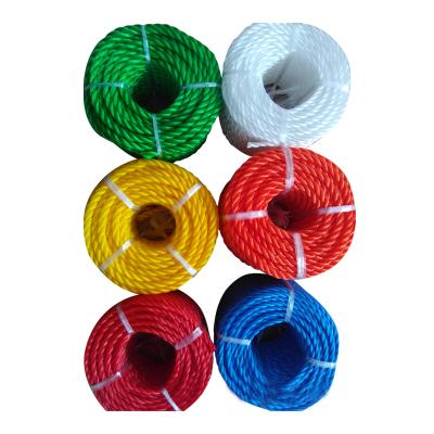 China Red Color Polyethylene PE High Strength Twisted Rope for sale