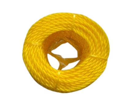 China High Strength Yellow Color PE Rope Twisted Rope for sale