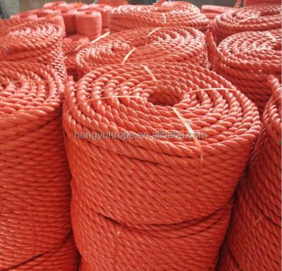 China Multifunctional Low Price Recycled 3 Strands PE Twisted Rope for sale