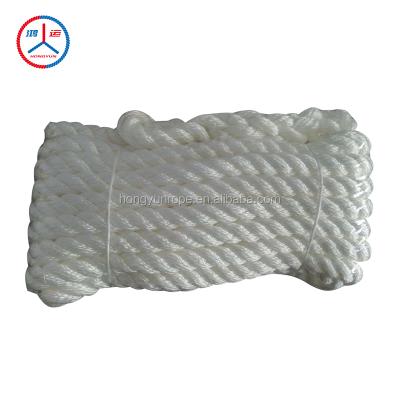 China High Strength Hot Sale White Color 6mm Nylon Rope for sale