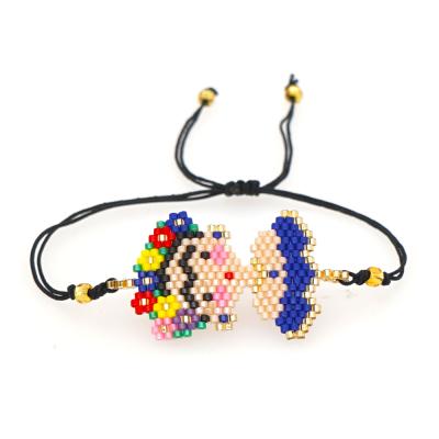 China Fashion Go2boho Miyuki Cartoon Bracelet For Women and children beaded jewelry 2021 summer fashion bead jewelry adjustable bracelets for sale