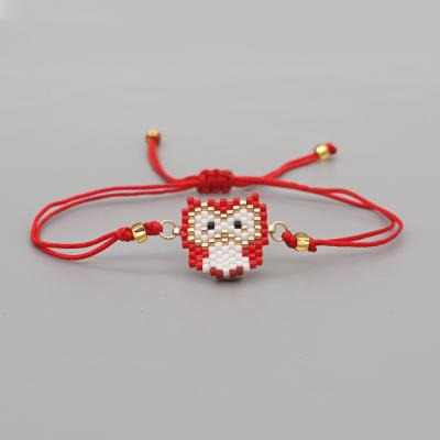 China 2021 Cute Animal Bracelet Go2boho Owl Bracelets For Children Birthday Cute Rope Jewelry Gift Miyuki Seed Bead Jewelry Adjustable for sale