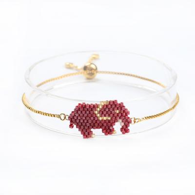 China Go2boho fashion bracelet Pulsera Elefante animal fashion beaded jewelry Miyuki Bead Thailand Bracelet Elephant 2020 for gift for sale