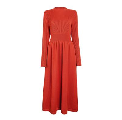 China Professional Manufacturer Anti-static Long Sleeve Knit Dresses Women Casual Dress for sale