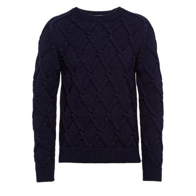 China Custom Casual Anti-Wrinkle Wool Men's Sweater CrewNeck Solid Slim Fit Wear Autumn Mens Sweaters Pullovers for sale