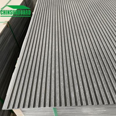 China Modern 100% Non-Asbestos V Groove Fibre Cement Wall Panel/3D Cement Wall Panel/Fiber Wall Sheet for sale