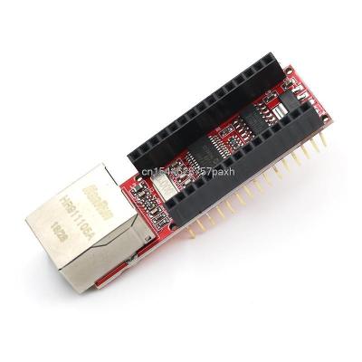 China Standard V3 Nano Ethernet Shield Chip Ethernet Web Server Board Module For Arduino Nano 3.0 ENC28J60 HR911105A for sale