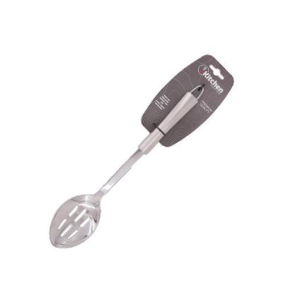 China Sustainable Price RTS Kitchen Utensils Stainless Steel Slotted Basting Spoon For Commercial Kitchen for sale