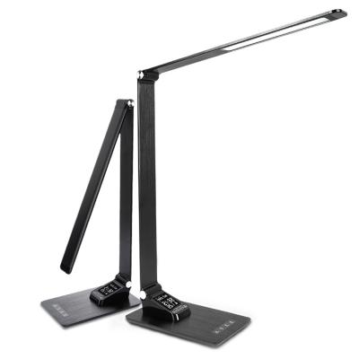 China Ultrathin 4mm Metal LCD Ultrathin 4mm Metal Folding Led Table Study Light Dimmable Touch Led Desk Lamp With USB Port usb charging for sale