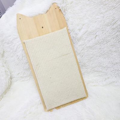 China Wholesale Viable Natural Style Sisal Cat Post Toys Wooden Cat Scratcher for sale