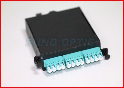 China 24 Fibers MTP Cassette Optical Patch Panel 24 To LC UPC Quad Multimode Ultra High Density for sale