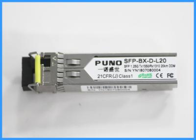 China 100Mbps Fiber Optic Transceiver SFP-1000LX Gig SFP Transceiver Module With DDM for sale