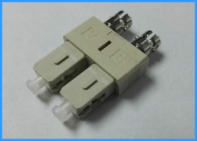 China Duplex Plastic Fiber Optic Adapters LC / UPC Female to SC / UPC Male for sale