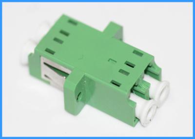 China Duplex LC to LC fiber optic cable coupler Green Color PC Plastic Housing for sale