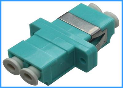 China LC to LC Duplex Fiber Optic Adapters Female to Female with Aqua Housing for sale