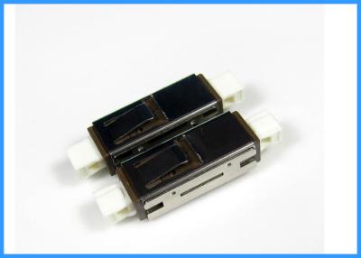 China MU Single Mode Simplex Fiber Optic Adapters 0.35dB With Beige Housing Sleeve Tube for sale