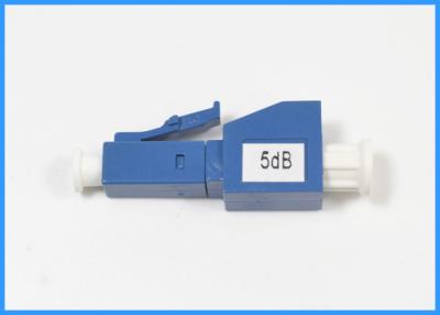 China LC / APC Fixed Fiber Optic Single Mode Attenuator Male To Female 1~25dB for sale