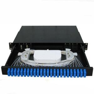 China 48 Port ODF Fiber Optic Terminal Box Sc Rack Type Pc Plastic Material for sale