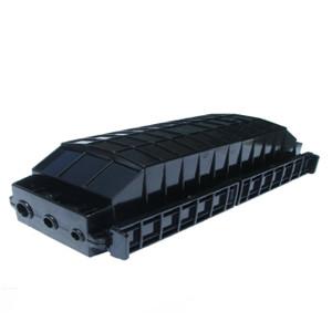 China Horizontal Black Fiber Optic Splice Closure For Ordinary Fiber And Ribbon Fiber for sale