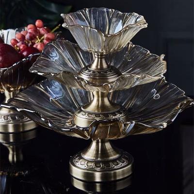 China Sustainable Hot Selling Sunflower Shape Dessert Factory Colored Lead Free Glass Dining Fruit Dishes For Wedding And Events for sale