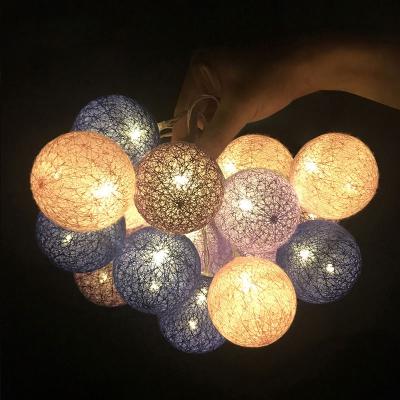 China Handmade Wholesale Indoor Outdoor Decoration Globe String Lights Balls For Decor Party Wedding Christmas for sale