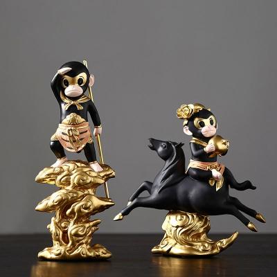 China China Hot Selling Modern Resin Ornaments Statue For Crafts Home Decor Resin Role Animal Sculpture for sale