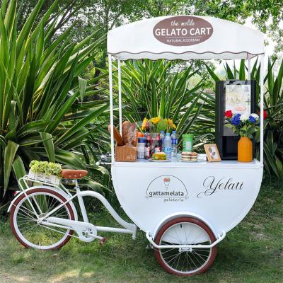 China High Productivity 3 Wheel Coffee Bike for Street Mobile Coffee and Bubble Tea Kiosk for sale