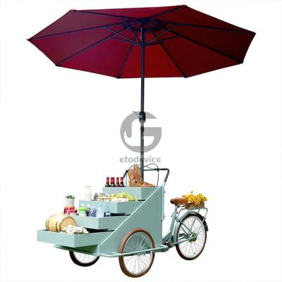 Chine Chariot de vente de café mobile à trois roues, vélo de livraison de pizza pour la vente de rue en plein air à vendre