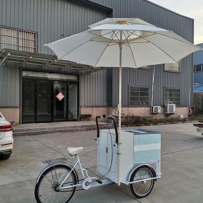 China Water System Included Stainless Steel Fast Food Trailer Truck Tricycle Mobile Food Cart for sale