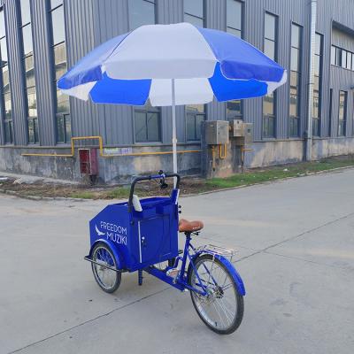 China Tricycle Street Mobile Fast Food Vending Bike Cart met aangepaste kookapparatuur Te koop