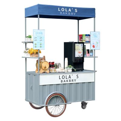 China 110v/220v Voltage Outdoor Fast Food Kiosk Ice Cream Bike for Outdoor Snack Sales for sale