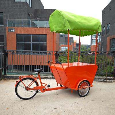 Chine Europe Street Cargo Bike Chariot de vente mobile avec stockage de café Tricycle électrique à vendre