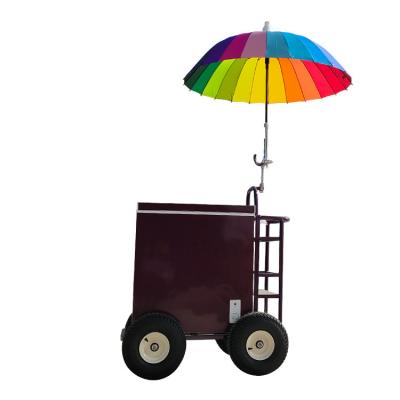 China Fast Food Customized Counter Ice Cream Push Cart with Logo Enhance Your Business Image for sale