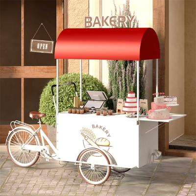 China OEM Commercial Mobile Coffee Cargo Bike Tricycle with 3 Wheels and Soybean Storage for sale