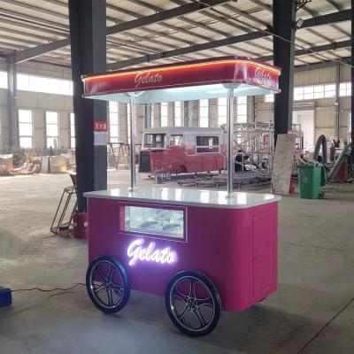 China new model hot sale ice cream machine cart free shipping ice cream cart for sale