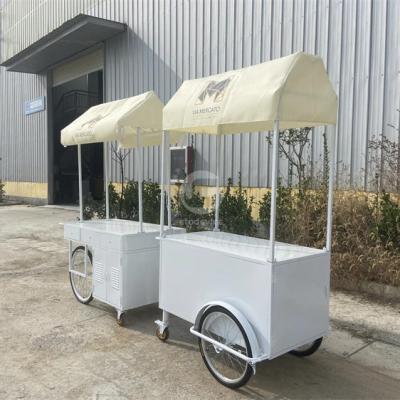 Cina 3 ruote Cargo Bike Street Food Delivery Bike Crepe Trailer High Standard Ice Cream Coffee Push Cart in vendita