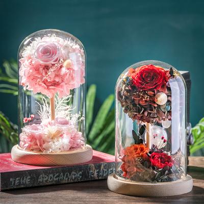 China Gifts The Eternal 2021 New Product Ideas Sample Dandelion Flower Preserved Dandelion In Glass Dome for sale