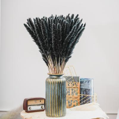 China Wedding 2021 Exquisite Black Dry Pampas Grass Flower Arrangements Amazon Success Pampas Grass Decor 45cm Pampas Grass Small for sale