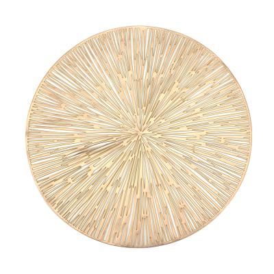 China Luxury Office Reusable Hollow Place Mats Stored Decoration Place Mats PVC Fireworks Pattern Table Mats for sale