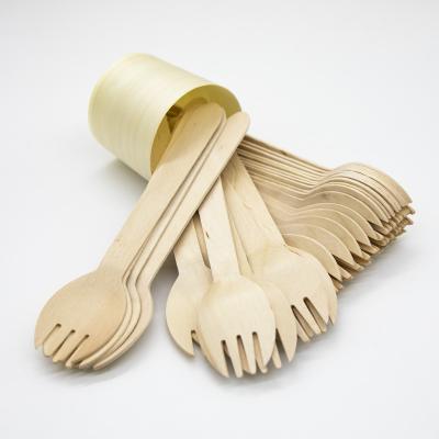 China Sustainable Latest Tech Disposable Wooden Forks Spoons Knives Set for sale