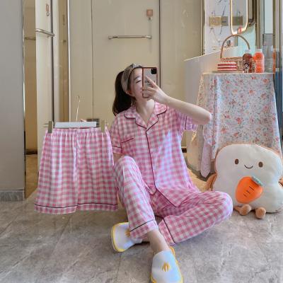 China New QUICK DRY Loungewear Plus Size Sleepwear Nightgowns Pajamas Women Cartoon Pajamas Set Pillama De Mujer Pijamas-Por-Maire 3Pcs For Lady for sale