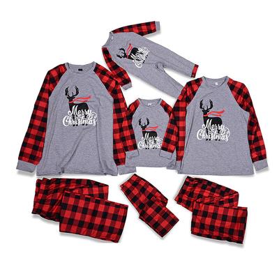 China Christams QUICK DRY clothes for family matching wear home wholesale kids cute and funny print sleepwear for sale