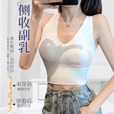 China Fashionable and comfortable QUICK DRY beauty back breast sports wind can wear women's bra girls seamless vest for sale