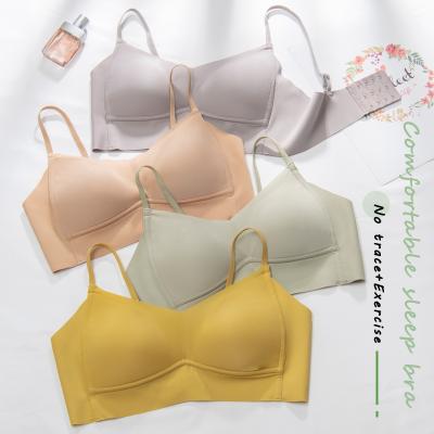 China Traceless Sleep Sports Women Breathable Comfortable Wireless Bra for sale