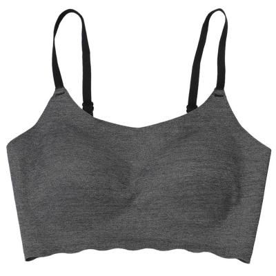 China Japanese One-Piece Sleep Seamless Underwear Vest Bra Wireless Invisible Padded Bra for sale