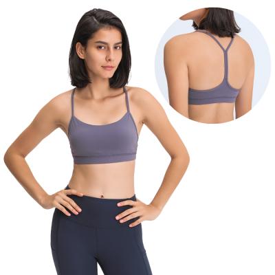 China HOPEUP Breathable New Design Working To Wear Wholesale Fitness Yoga Sports Y-type Top Bra For Women for sale