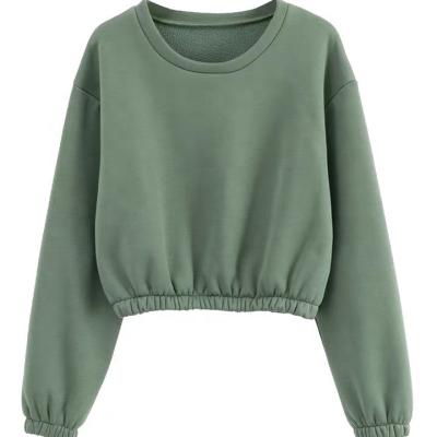 China Fashion Custom New Crop Sweater Top Women's Hoodies and Sweatshirts Thin Fleece Pullover Breathable Knitting Tops for sale