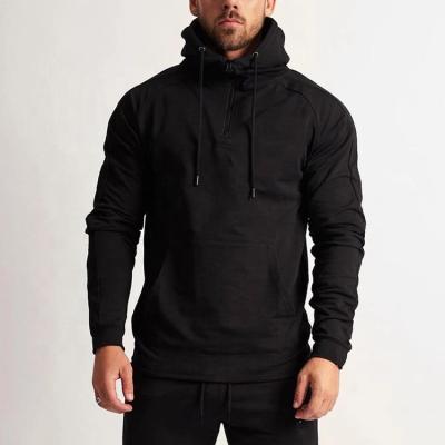 China Breathable Custom Logo Mens Running Hoodies Gym Clothing Cotton Fitness Single Empty Mens Training Pullover With Kangaroo Pocket for sale