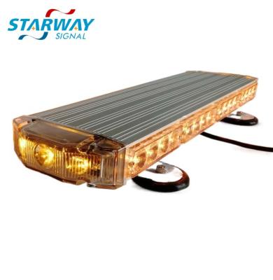 China Aluminum and PC Starway Police Car Aluminum Roof Strobe Flash Amber Mini Police Led Warning Lightbar Ambulance Led for sale