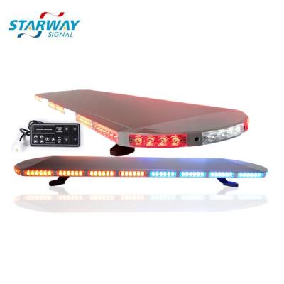 China Aluminum and PC warning LED light bar 48 inch cheap flood car waterproof warning lamp police led ambulance police strobe lightbar warning light for sale